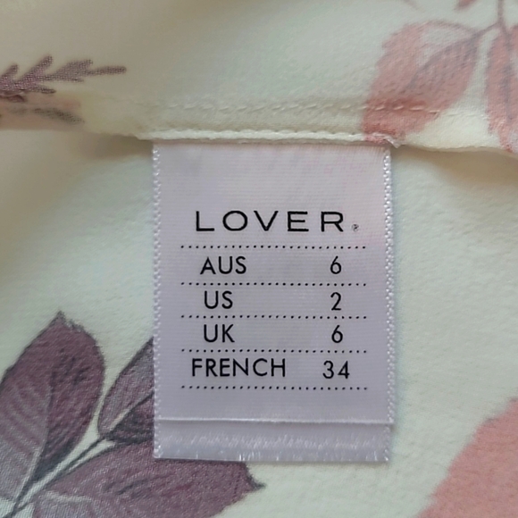 LOVER Long-Sleeve Floral Silk Blouse - Picture 8 of 9